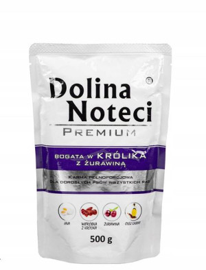Karma DOLINA NOTECI Premium Królik z Żurawiną 500g
