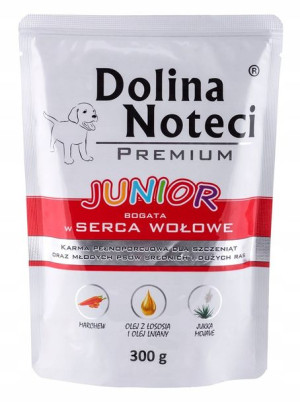 Dolina Noteci Junior Doypack Serca Wołow 300g