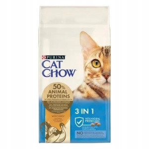 PURINA NESTLE Cat Chow Feline 3in1 Turkey 15 kg