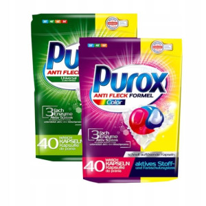 Purox Kapsułki do prania Color Universal 80 sztuk