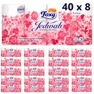 Papier toaletowy Jedwab FOXY 320 rolek - 8szt. x40