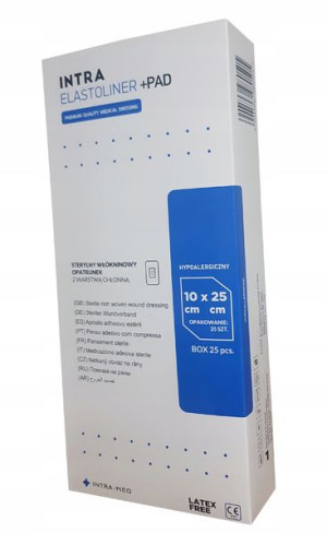 PLASTER WŁÓKNINOWY PRZYLEPIEC 10 x 25cm Intra-Med
