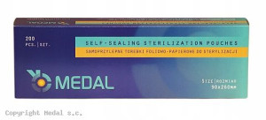 Torebki do sterylizacji 90mm x 260mm 200 szt Medal