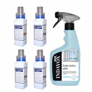 Zestaw 4x Aldewir koncentrat 500ml + Indavox Szyby