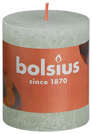 BOLSIUS Świeca Rustic Shine 80/68 MGLISTY ZIELONY