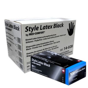Rękawice Lateksowe Style Latex Black M 10x100