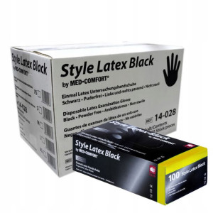 Rękawice Lateksowe Style Latex Black S 10x100