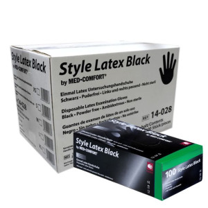 Rękawice Lateksowe Style Latex Black L 10x100