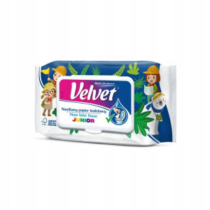 VELVET Nawilżany papier toaletowy JUNIOR