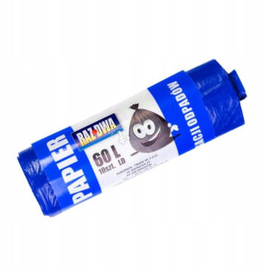 Worki na odpady niebieskie LDPE 60L/10 sztuk