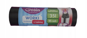 Gosia-Worki na śmieci 35l Idpe taśma/b.mocne/Eko/1