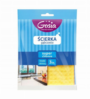 Gosia-ścierka gąbczasta 155mm/180 mm/3szt./Bio