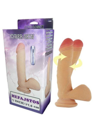 Gotowe Na Stosunek Dildo Rotacyjne Z Cyberskóry - Loveclonex Hefajstos 7"