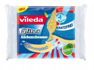VILEDA ZMYWAK gąbka kuchenna Glitzi wiskoza 2 szt