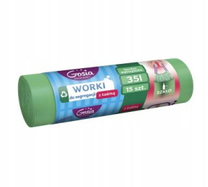 GOSIA worki do SEGREGACJI szkła ZIELONE 35L 15szt