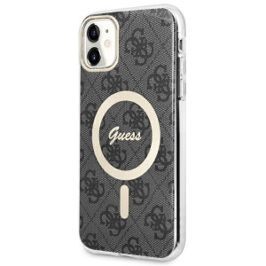 Etui Guess GUHMN61H4STK Apple iPhone 11 czarny/black hardcase 4G MagSafe