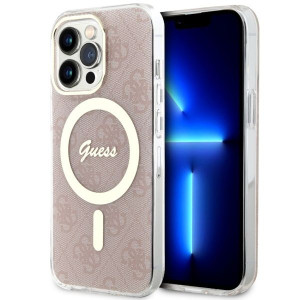 Etui Guess GUHMP13LH4STP Apple iPhone 13 Pro różowy/pink hardcase 4G MagSaf