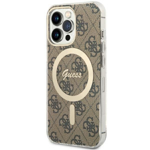 Etui Guess GUHMP13LH4STW Apple iPhone 13 Pro brązowy/brown hardcase 4G MagS
