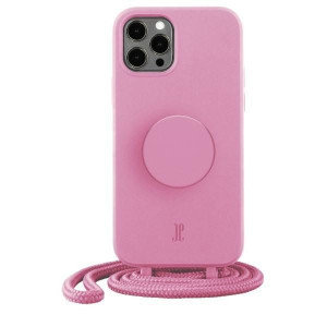 Etui Just Elegance PopGrip Apple iPhone 12 Pro Max pastelowy różowy/pastel