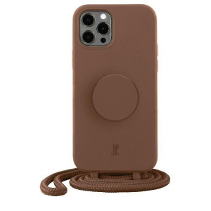 Etui Just Elegance PopGrip Apple iPhone 12/12 Pro brązowy/brown sugar 30159