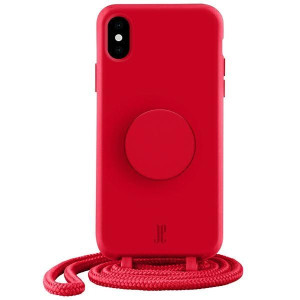 Etui Just Elegance PopGrip Apple iPhone XS/X czerwony/cyber red 30016