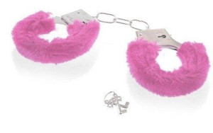 Najtańsze Metalowe Kajdanki Z Różowym Futerkiem - Fur Love Cuffs