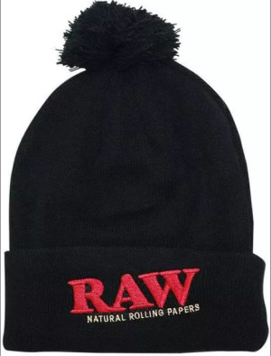 Czapka zimowa RAW Pompom Knit Hat czarna