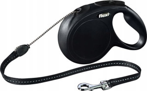 Smycz FLEXI autom. New Classic linka M 8 m czarna