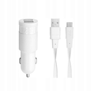 Rivacase Ładowarka Samochodowa + USB-C 3,4A / 2xUS