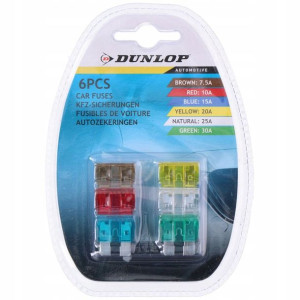 Zestaw bezpieczników samochodowych DUNLOP 6szt