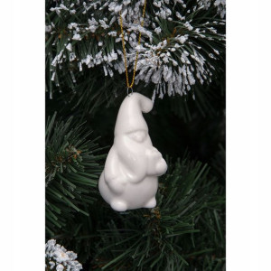 Mikołaj Świąteczny Ceramiczny Bombka 7,8 Cm 1 Szt