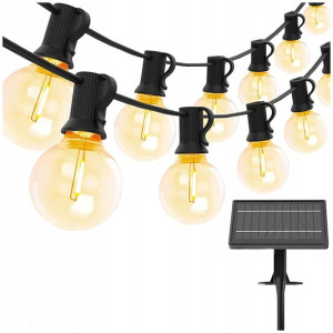 Girlanda Solarna Ogrodowa 10x Żarówek Kulek Led