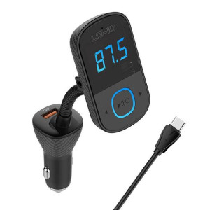 Transmiter FM LDNIO C705Q Bluetooth 2xUSB-A, USB-C + kabel USB-C