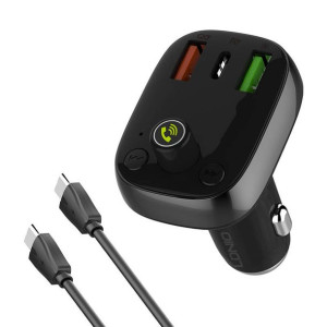 Transmiter FM LDNIO C704Q Bluetooth 2xUSB-A, USB-C + kabel USB-C/USB-C
