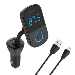 Transmiter FM LDNIO C705Q Bluetooth 2xUSB-A, USB-C + kabel Lightning