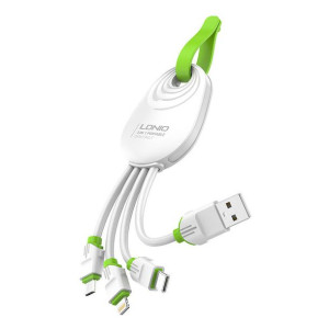 Kabel LDNIO LC95 3w1 USB-A - USB-C/Lightning/microUSB, 15cm