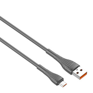 Kabel LDNIO LS672 USB-A/microUSB 2m, 30W (szary)