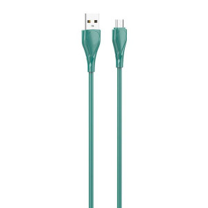 Kabel LDNIO LS611 USB-A/microUSB 1m, 30W (zielony)