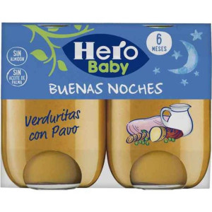 Słoiczek Hero Buenas Noches Pavo Verduras (2 x 190 gr)