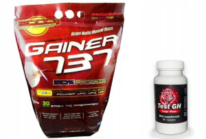 Test GH + Gainer 737 3kg Masa siła Testosteron