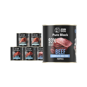 Mokra karma dla psów różne smaki John Dog Pure Black 6 x 800 g szczeniaki