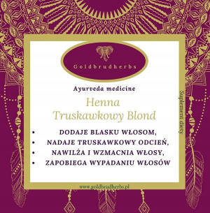 Henna Truskawkowy Blond- Manjishtha Neem 90g