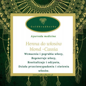 Henna do włosów blond Cassia- odświeża, regeneruje