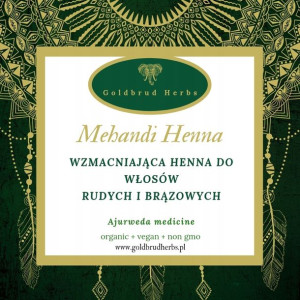 Mehandi Henna- NATURALNA FARBA- Włosy brąz i rude