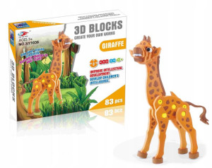 Żyrafa Klocki Piankowe Miękkie Puzzle 83el