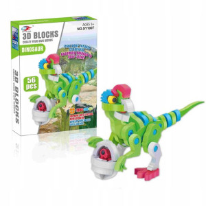 Klocki Piankowe Dinozaur Miękkie Puzzle 3d 56el