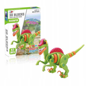 Velociraptor Dinozaur Klocki Piankowe Puzzle