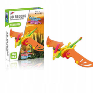 Pterozaur Klocki Piankowe Puzzle Miękkie 3d 43el