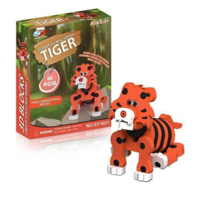 Tygrys Miękkie Klocki Piankowe Puzzle 3d 55el