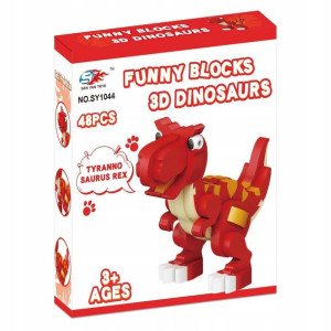 Tyranozaur Rex Klocki Piankowe Miękkie Puzzle 48el